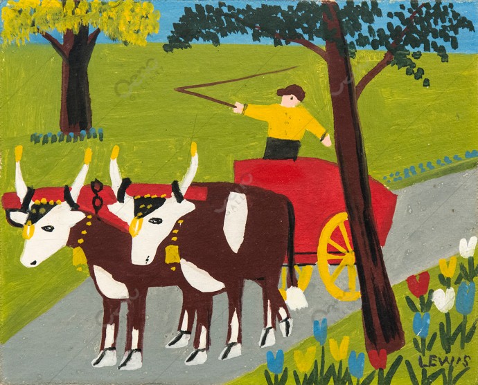 Oxcart in Spring