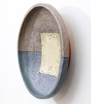 This contemporary wall sculpture is a handmade ceramic bowl. Image 10