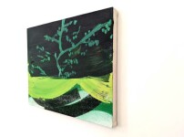 This dramatic abstract painting of a tree set against a black sky is from Montreal born artist Mel Davis. Image 6