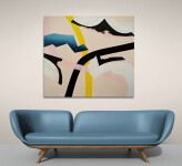 In this lyrical abstract work by Montreal born Mel Davis organic shapes intersect in a playful composition. Image 7