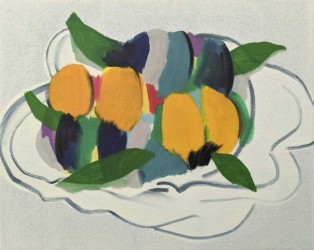 Fruit Bowl with Leaves