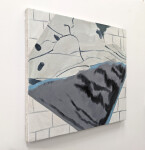A bathroom mirror reflects images from the outdoors in this abstract oil on linen on panel, painted by Mel Davis. Image 2
