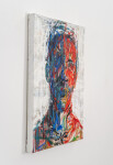 This contemporary acrylic painting is an abstract self-portrait of the artist. Image 3