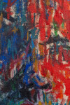 This contemporary acrylic painting is an abstract self-portrait of the artist. Image 8