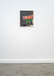 This contemporary still life oil painting features a bouquet of red spring flowers. Image 2