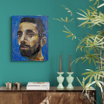 This is a contemporary somewhat abstracted portrait of a male. Image 12