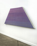Gradient bands of washed violet turn to dust rose in this shaped canvas from 1968 by Milly Ristvedt. Image 2