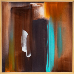 This is one of a series of colourful abstract expression paintings by Milly Ristvedt.