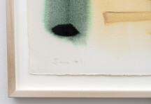 This contemporary abstract acrylic painting on paper is by Milly Ristvedt. Image 5