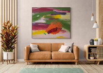 This contemporary abstract colourful oil painting is by Milly Ristvedt. Image 15