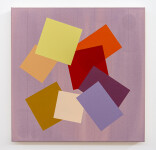 This colourful acrylic abstract painting by Milly Ristvedt is geometric in form. Image 2