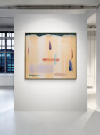 This large abstract acrylic painting by Milly Ristvedt has a pastel palette. Image 8