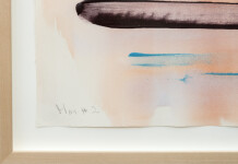 This abstract painting on paper by Milly Ritsvedt features spring-like colours. Image 5