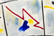 This contemporary acrylic abstract painting is one of Milly Ristvedt’s earlier works. Image 8