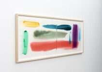 This large acrylic abstract painting is a diptych by Milly Ristvedt. Image 5