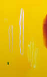 This large yellow and red contemporary abstract painting was created by Milly Ristvedt. Image 6