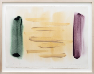 This contemporary abstract acrylic painting on paper is by Milly Ristvedt.