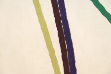 This large contemporary abstract painting by Milly Ristvedt is one of her colourful ribbons series. Image 9