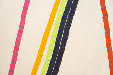 This large contemporary abstract painting by Milly Ristvedt is one of her colourful ribbons series. Image 11