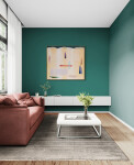 This large abstract acrylic painting by Milly Ristvedt has a pastel palette. Image 9