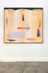 This large abstract acrylic painting by Milly Ristvedt has a pastel palette. Image 2