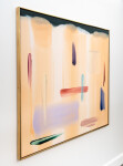 This large abstract acrylic painting by Milly Ristvedt has a pastel palette. Image 3