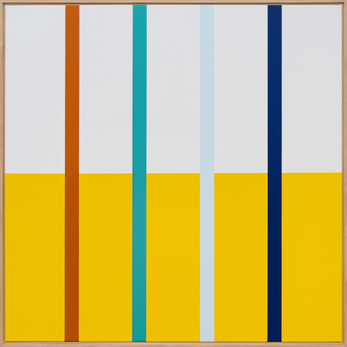 This colourful contemporary abstract landscape painting is by Milly Ristvedt.