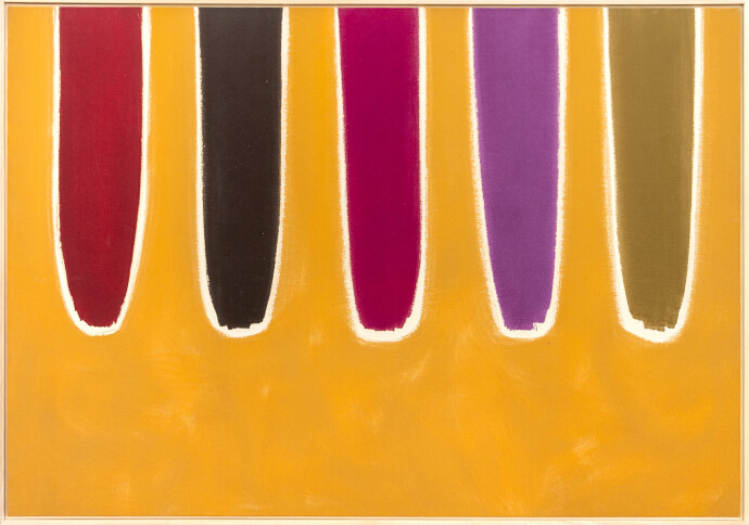 This abstract contemporary painting by Milly Ristvedt is all about colour.