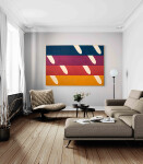 This colorful abstract acrylic painting is by Canadian artist Milly Ristvedt. Image 10