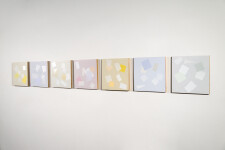 This grouping of seven geometric abstract paintings is by Canadian artist Milly Ristvedt. Image 3