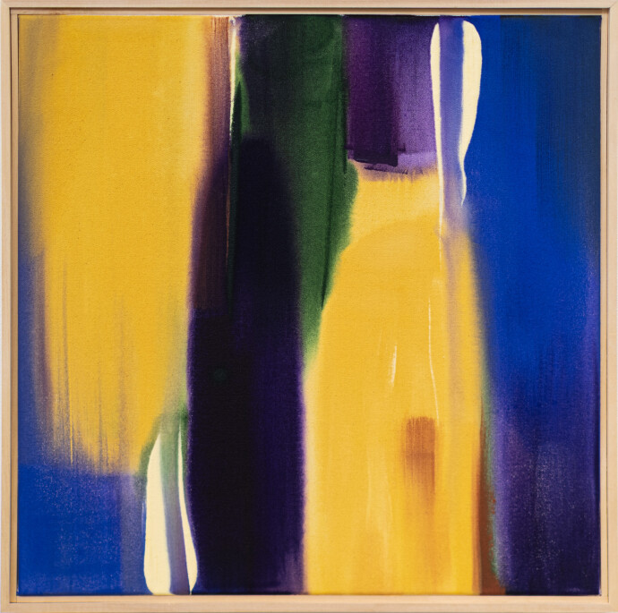 This is one of a series of colourful abstract expression paintings by Milly Ristvedt.