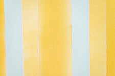 Vertical stripes of buttercup yellow and cloud blue are each separated from the other by a mere whisper of white canvas. Image 5