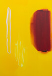 This large yellow and red contemporary abstract painting was created by Milly Ristvedt. Image 5