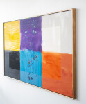 This contemporary abstract painting by Milly Ristvedt features a colourful grid pattern. Image 2