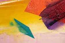 This contemporary abstract colourful oil painting is by Milly Ristvedt. Image 9
