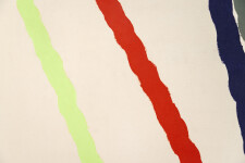 This large contemporary abstract painting by Milly Ristvedt is one of her colourful ribbons series. Image 5