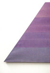 Gradient bands of washed violet turn to dust rose in this shaped canvas from 1968 by Milly Ristvedt. Image 4