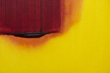 This large yellow and red contemporary abstract painting was created by Milly Ristvedt. Image 10