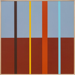 This colourful contemporary abstract landscape painting is by Milly Ristvedt.