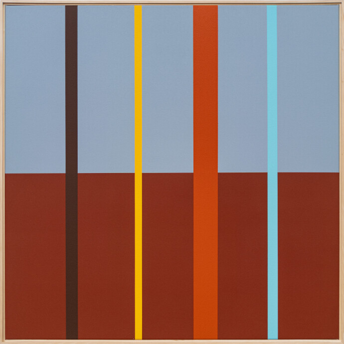 This colourful contemporary abstract landscape painting is by Milly Ristvedt.