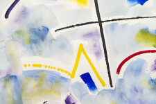 This contemporary acrylic abstract painting is one of Milly Ristvedt’s earlier works. Image 7