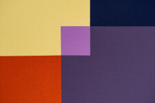 This contemporary abstract painting by Milly Ristvedt is expressed in geometric form. Image 6