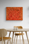 In a riot of rich iridescent colour—burnt orange, red, and green--the palette of autumn is expressed in this lyrical abstract painting by Ca… Image 6