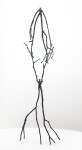 This contemporary figurative tabletop sculpture is forged in bronze. Image 3