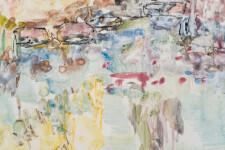 Pat Service celebrates the fresh, soft colours of a spring garden in this pretty impressionistic landscape. Image 12
