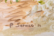 This acrylic landscape by Pat Service captures a lakeside view in summer. Image 6