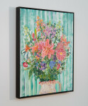 A pretty, mixed floral bouquet fills the canvas with joyful colour in this still-life painting by Pat Service. Image 3