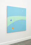 This striking abstract painting by Vancouver artist Pat Service was inspired by a watercolour of a lake in summer. Image 2