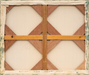 This minimalist abstract landscape painting of a lake at dusk is by Pat Service. Image 10