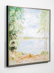 This acrylic landscape by Pat Service captures a lakeside view in summer. Image 3